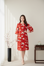 Load image into Gallery viewer, Helena Dress - Silk - Red
