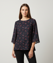 Load image into Gallery viewer, Helen Blouse navy red berries
