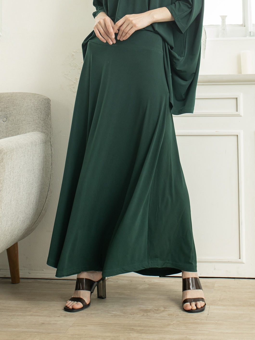 Anza A-Line Skirt - Dark Green