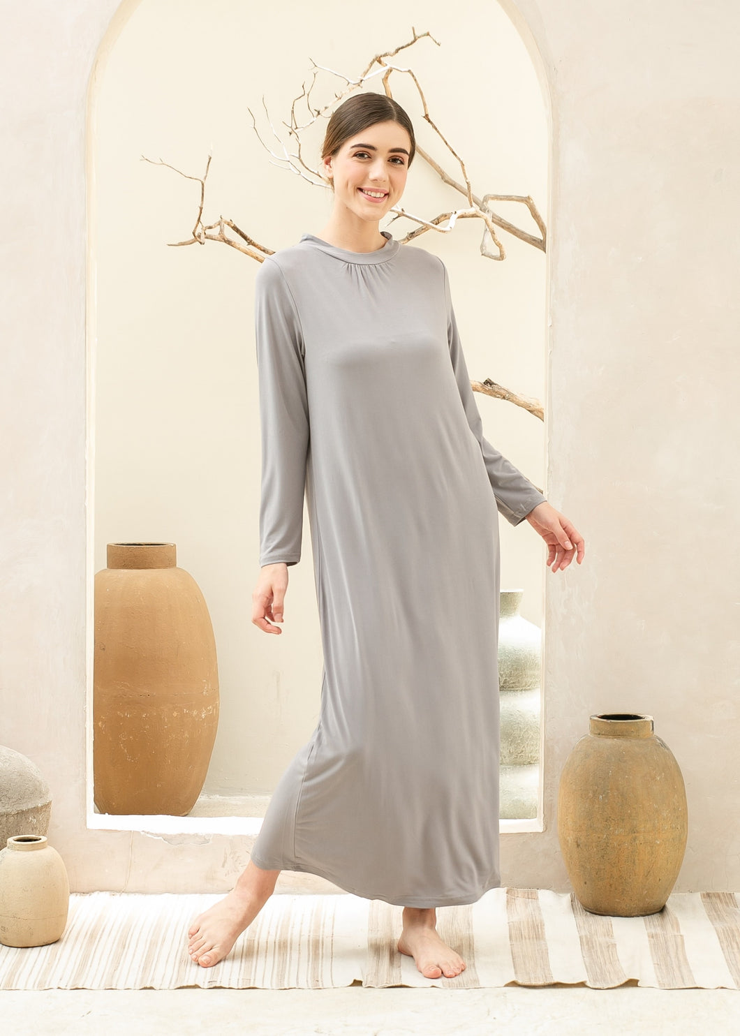 Kelly Maxi Inner Dress - Light Grey