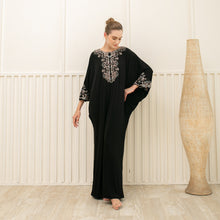 Load image into Gallery viewer, Lindy Dress - Batwing Long Dress Embellished Neckline
