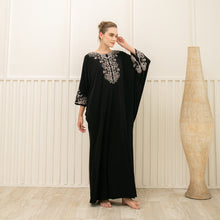 Load image into Gallery viewer, Lindy Dress - Batwing Long Dress Embellished Neckline
