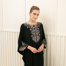 Load image into Gallery viewer, Lindy Dress - Batwing Long Dress Embellished Neckline
