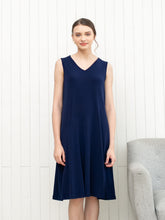 Load image into Gallery viewer, Illy Dress - V neck Dress - Navy
