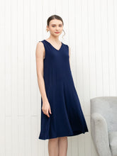 Load image into Gallery viewer, Illy Dress - V neck Dress - Navy
