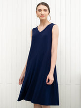 Load image into Gallery viewer, Illy Dress - V neck Dress - Navy
