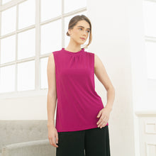 Load image into Gallery viewer, Sierra Top - Sleeveless High Neck - Fuschia
