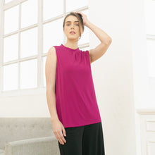 Load image into Gallery viewer, Sierra Top - Sleeveless High Neck - Fuschia
