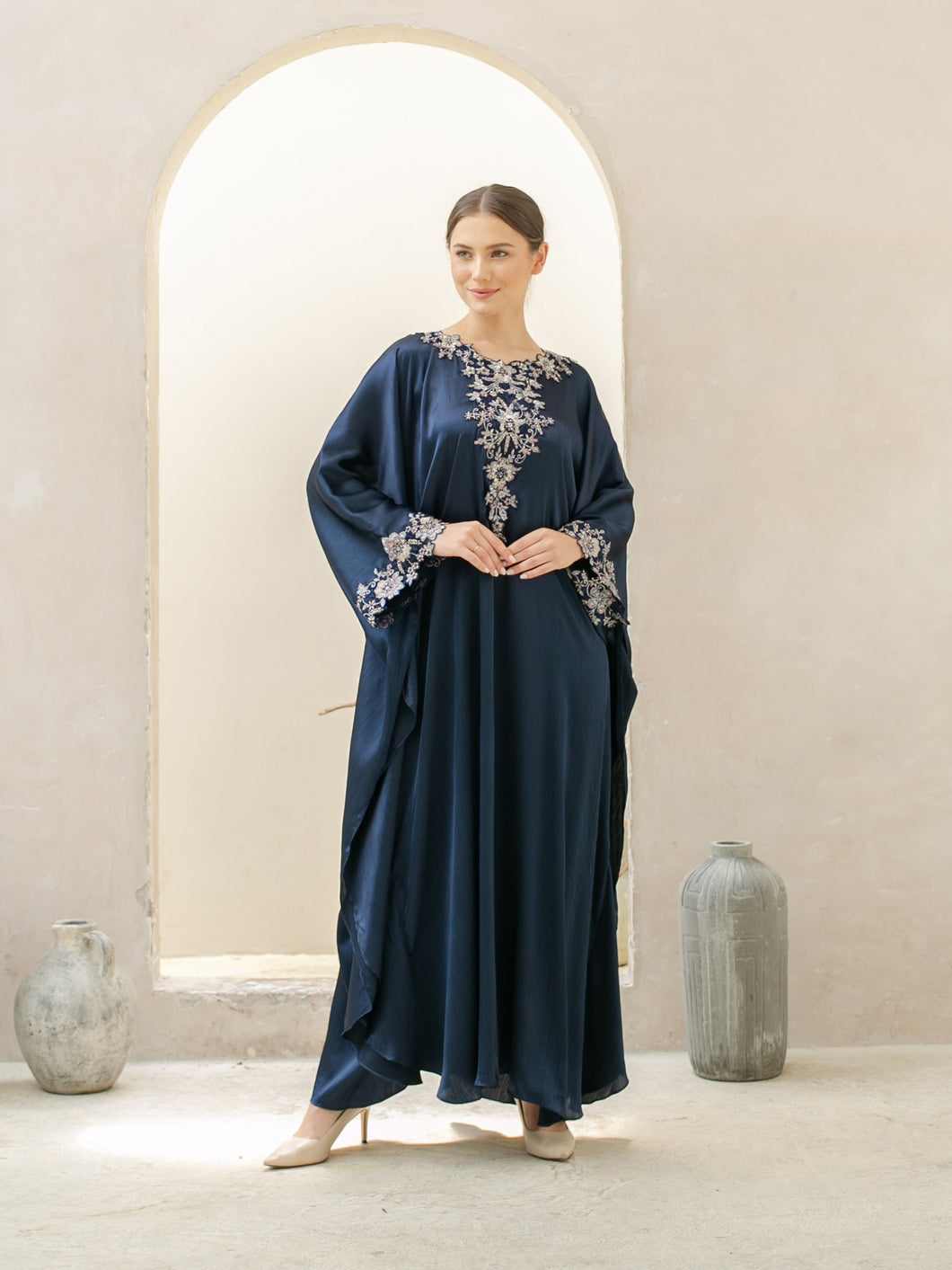 Kimi Kaftan Lebaran - Navy