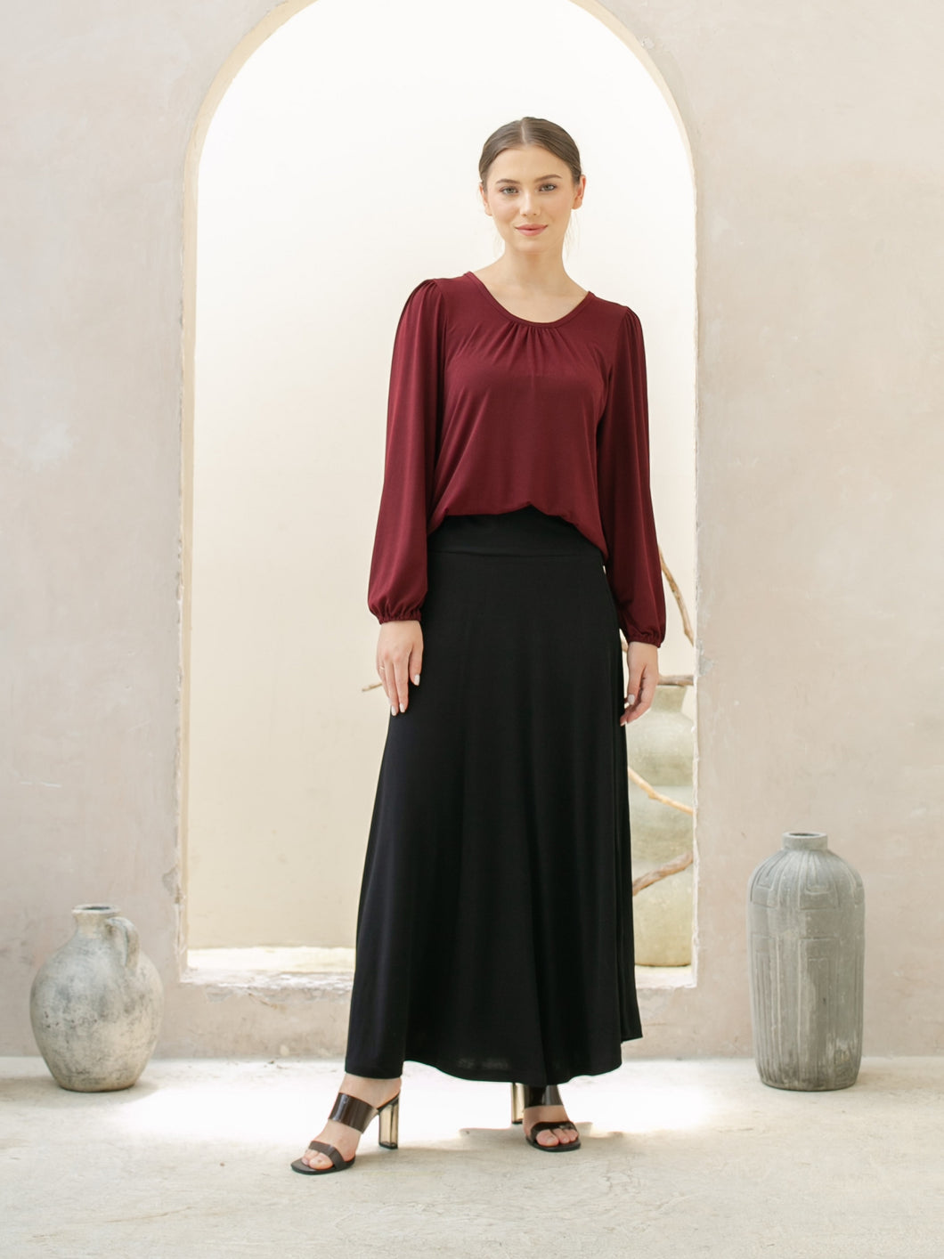 Anza A-Line Skirt - Black