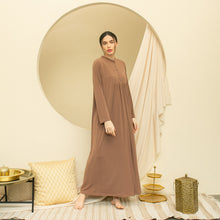 Load image into Gallery viewer, Anya Dress - Gamis Kaos - Latte
