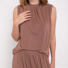 Load image into Gallery viewer, Sierra Top - Sleeveless High Neck - Latte
