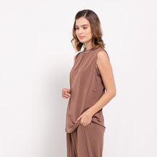 Load image into Gallery viewer, Sierra Top - Sleeveless High Neck - Latte
