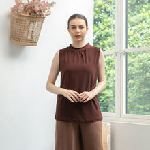 Load image into Gallery viewer, Sierra Top - Sleeveless High Neck - Dark Brown
