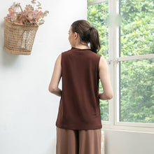 Load image into Gallery viewer, Sierra Top - Sleeveless High Neck - Dark Brown
