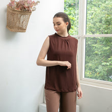 Load image into Gallery viewer, Sierra Top - Sleeveless High Neck - Dark Brown
